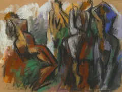Hans Burkhardt, Untitled, 1948, pastel on paper