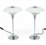 Chrome Plated Steel & Glass PH 4/3 Table Lamps 1 PAIR by Poul Henningsen, sold Apr 2025