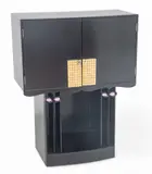 Manufacturer: B.d Ediciones De Diseno (Spanish, 1972) Ebonized Mahogany , Metal, Leaded Glass, Mother by Charles Rennie Mackintosh, 1972, sold Apr 2025