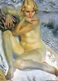 Ludomir Sleńdziński, Nad jeziorem, 1934, olej, deska