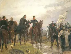Emil Hünten, Po bitwie pod Sadową, olej, płótno