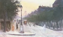 Ludwik de Laveaux, Bulwar Montparnasse, olej, deska