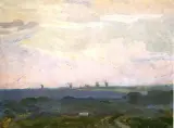Jan Stanisławski, Krajobraz z wiatrakami