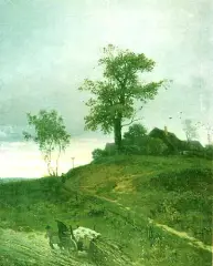 Walery Brochocki, Zwózka chrustu, olej, płótno