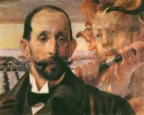 Jedna piosenka by Jacek Malczewski, olej, płótno, sold Jun 1994