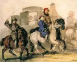 Piotr Michałowski, Przejażdżka - dzieci artysty na koniach