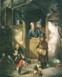 Henrietta Ronner-Knip, Psy - komedianci, olej, deska
