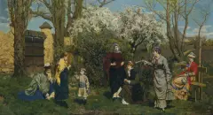 Ludomir Benedyktowicz, Zbieranie fijołków, olej, płótno