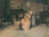 Autor nierozpoznany, Przymierzanie kolczyków