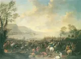 Karel zw.Cavalier d'Anvers Breydel, Bitwa chrześcijan z Turkami, olej, deska