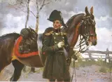 Zygmunt Rozwadowski, Żołnierz napoleoński z koniem, olej, tektura