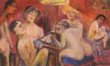 Szlem by Autor nierozpoznany, olej, deska, sold Apr 1993