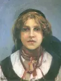 Alfred Wierusz-Kowalski, Dziewczyna w ludowym stroju