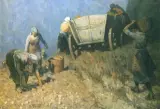 Martin Frost, Zbieranie kartofli, olej, płótno
