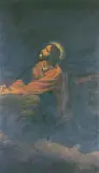 Chrystus na Górze Oliwnej by Autor nierozpoznany, olej, płótno, sold Apr 1993