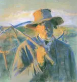 Rybak by Leon Wyczółkowski, pastel, płótno, sold Apr 1993