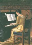 Sylwester Antoni Schnarbach, Trudne ćwiczenie, olej, deska
