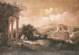 Autor nierozpoznany, Pejzaż romantyczny