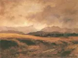 Adolf Kapfhammer, Hala jesienią, olej, płótno