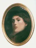 Konrad Krzyżanowski, Portret kobiety - studium, olej, płótno