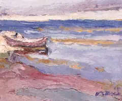 Morze by Włodzimierz Terlikowski, olej, płótno, sold Apr 1991