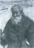 J. Józefczyk, Wędrowiec, olej, tektura