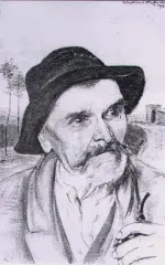 Starzec z fajką by Vlastimil Hofman, olej, płótno, offered Mar 1991