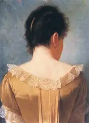 Odwrócona by Aleksander Rizzoni, olej, deska, sold Mar 1991