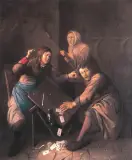 Samuel van Hoogstraten, Kłótnia przy karcianym stoliku, olej, płótno