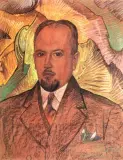 Stanisław Ignacy Witkiewicz, Portret lekarza z Krakowa, pastel, papier