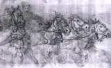 Józef Chełmoński, Czwórka - szkic