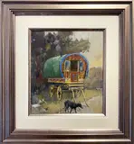 Basil Blackshaw, Untitled (Gypsy Caravan), Oil on board