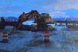Hollis Dunlap, The Silent Machine, Oil on Canvas