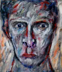 Jack Pakenham, Faces of the Troubles II, Oil on Board