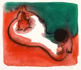 Neil Shawcross, Nude Acrylic on Paper, Acrylic on Paper
