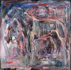 Irish Wolfhound by Con Campbell, Oil on Board, offered Jun 2025