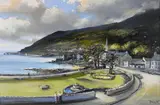 Fran Fit, The Mournes from the Avoca Hotel, Newcastle, Oil on Canvas