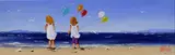 Michelle Carlin, Balloons at the Seaside, Oil on Board