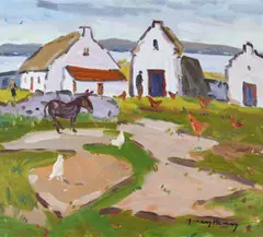 Henry Healy, Near Carraroe, Oil on Board