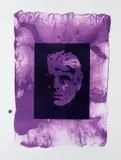Louis le Brocquy, W.B. Yeats Study In Purple, Aquatint on Wove Paper Edition 14/35