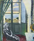 Colin Harrison, La Fenetre Fermee (After Matisse), Oil on Board