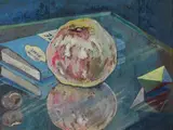 Harry Kernoff, Bazaar Apple, Oil on Board
