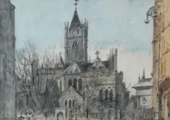 Maurice MacGonigal, Christchurch Cathedral, Watercolour