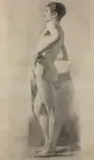 William Orpen, Male Nude Study, Pencil and Chalk on Paper
