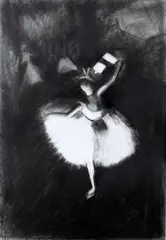 Anne Madden, After L'Etoile by Degas, Graphite on Arches