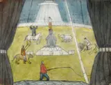 Arthur Power, Circus, Chalk and pencil