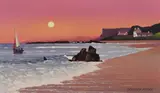 Gregory Moore, Sunset Ballycastle, Oil on Board