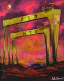 John Stewart, The cranes by moonlight, Oil on Canvas Enquire