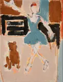 Julie Poulsen, dancing for the dog #3, Oil on Canvas