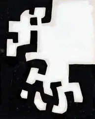 Liam Belton, Negative and Positive Abstract, Oil on Paper
